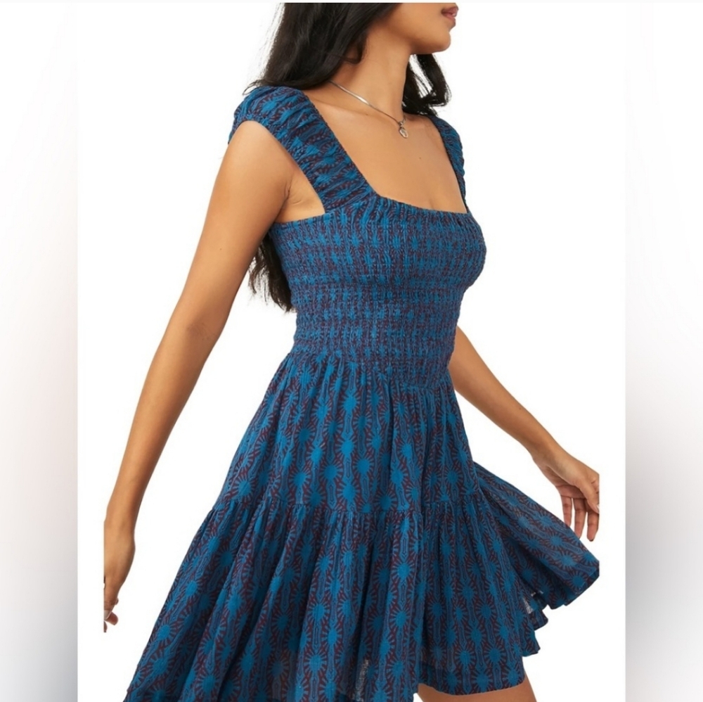 Free People Blue Mini Dress